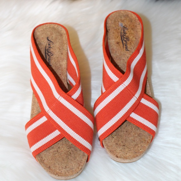 Lucky Brand, Miller platform orange wedges - Picture 8 of 8